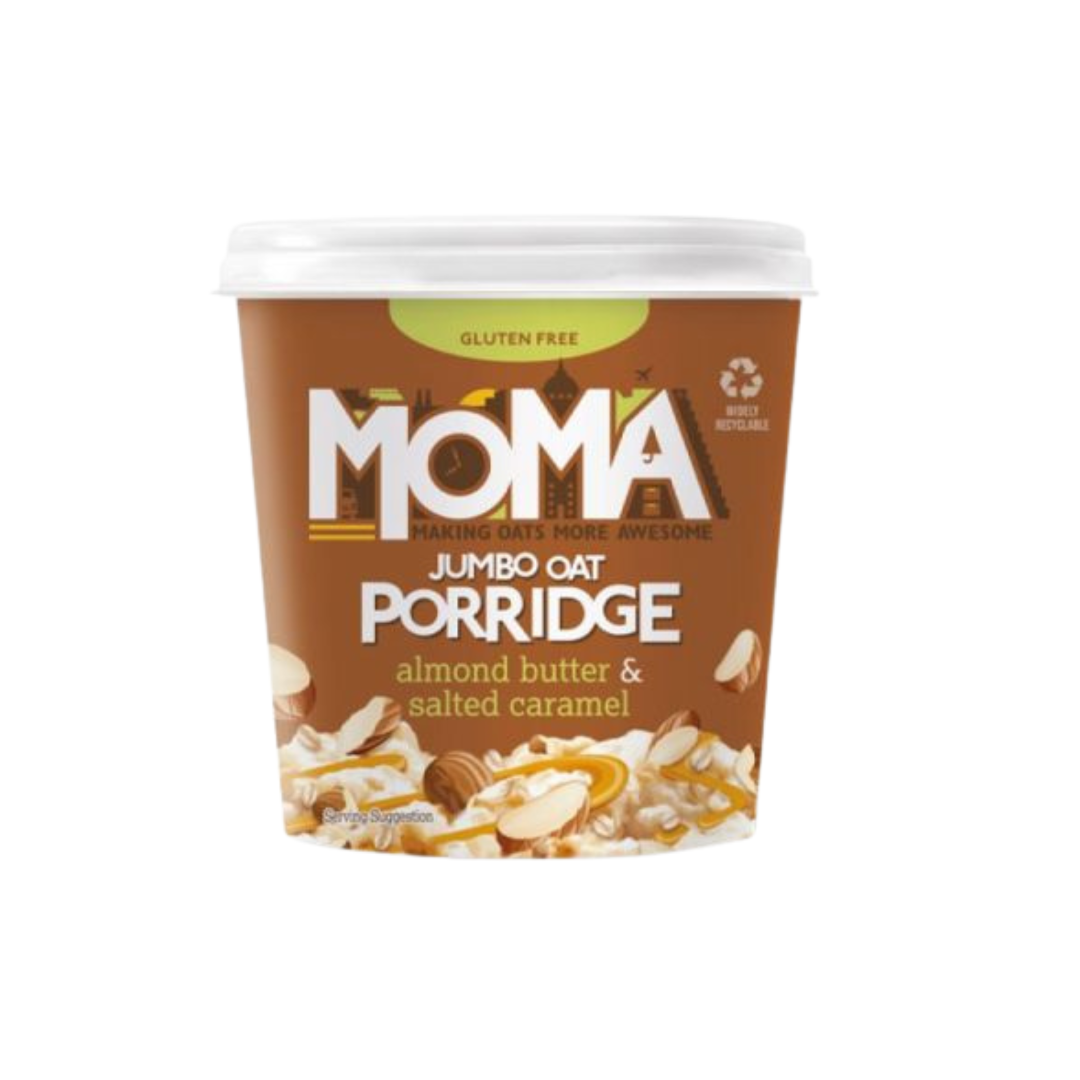 Porridge fără gluten cu unt de migdale și caramel sărat 55 g, MOMA